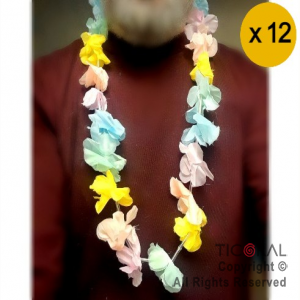 COLLAR HAWAIANO COLOR SURTIDO PASTEL x 12